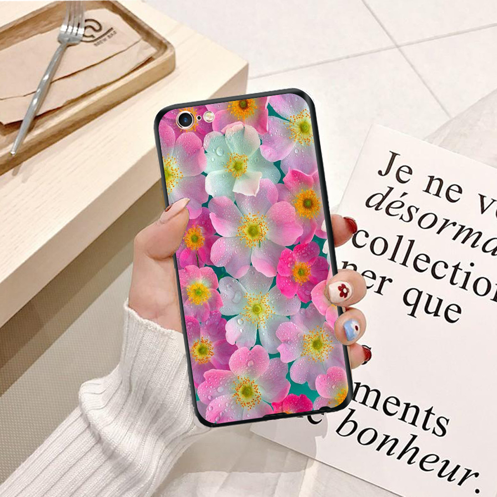 Ốp lưng điện thoại iPhone 6 Plus viền silicon dẻo TPU  hình Hoa Cảnh - Hàng chính hãng