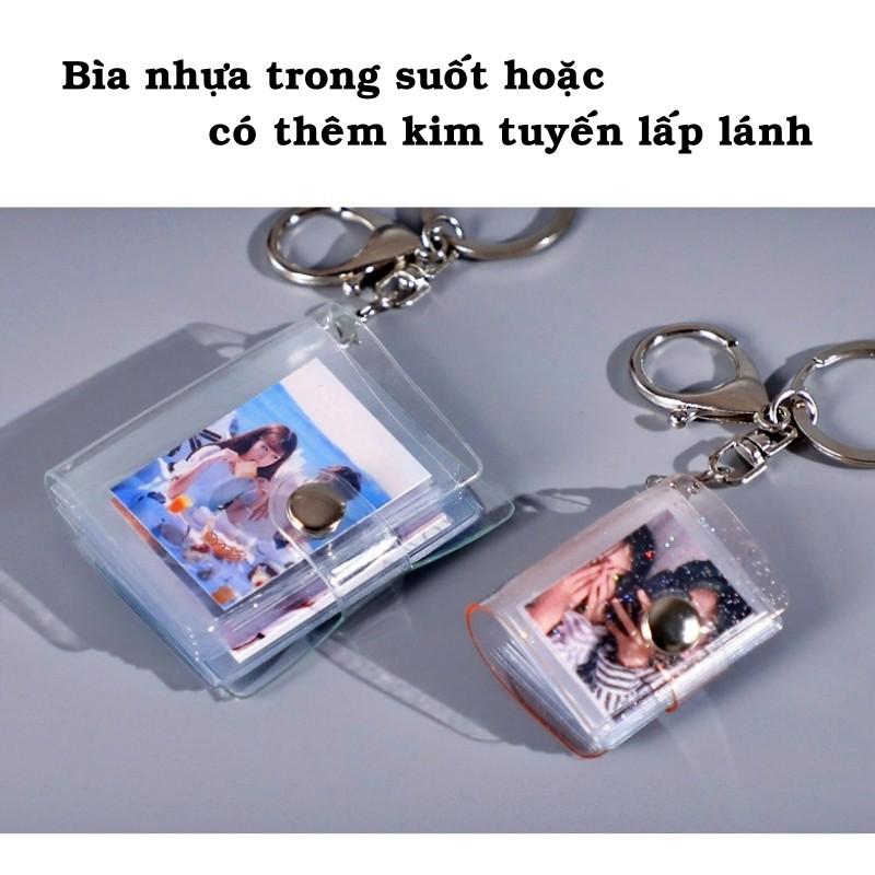 Móc khóa album ảnh và in ảnh theo yêu cầu mini 1 inch, 2 inch dễ thương độc lạ để chìa khoá xe máy