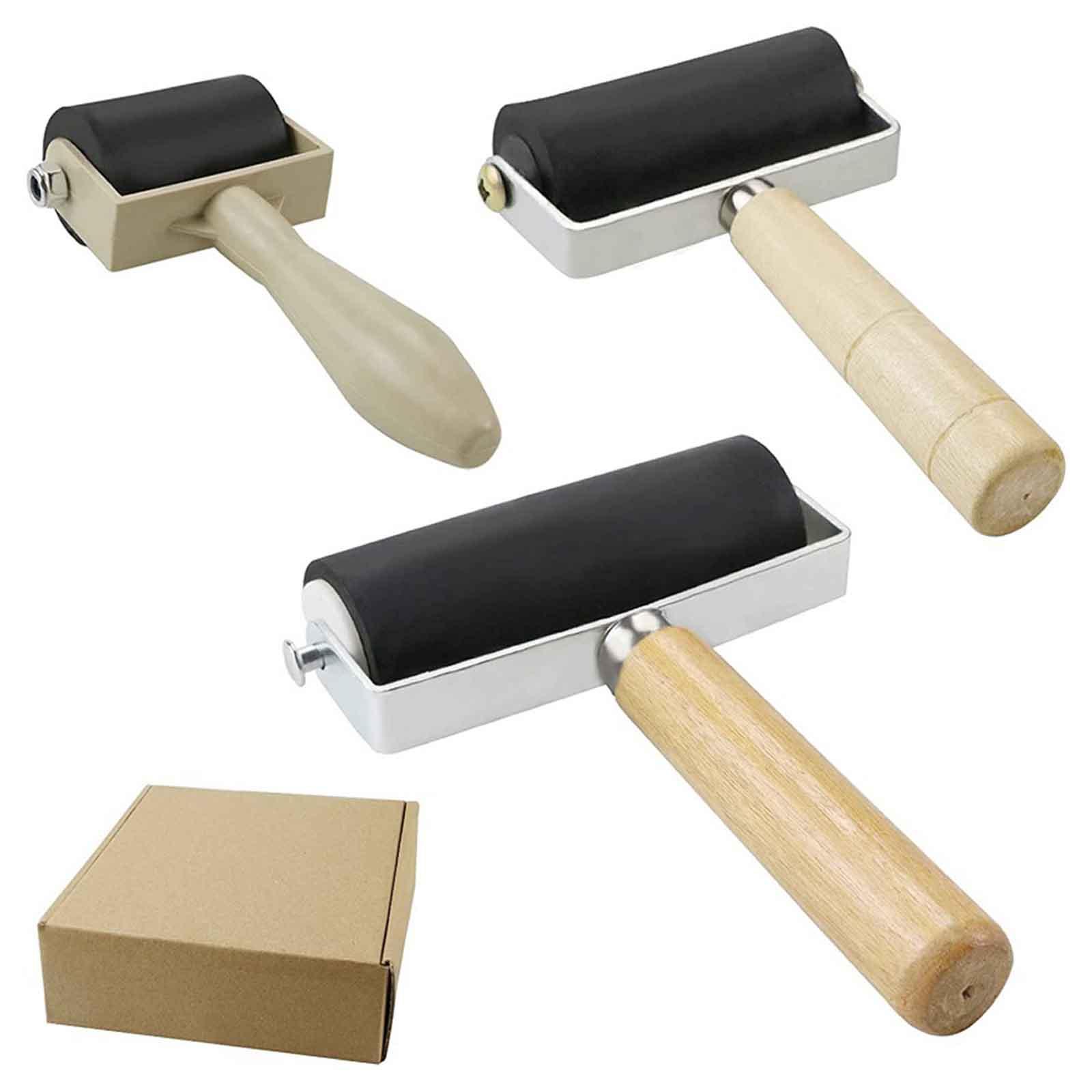 3 Pieces Rubber  Roller Arts Crafts Moistureresistance for Scrapbooks