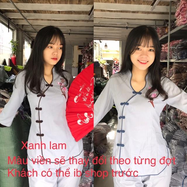 Đồ đi chùa _ thời trang nữ đi chùa_ đồ lam _ đồ phật tử cổ tàu