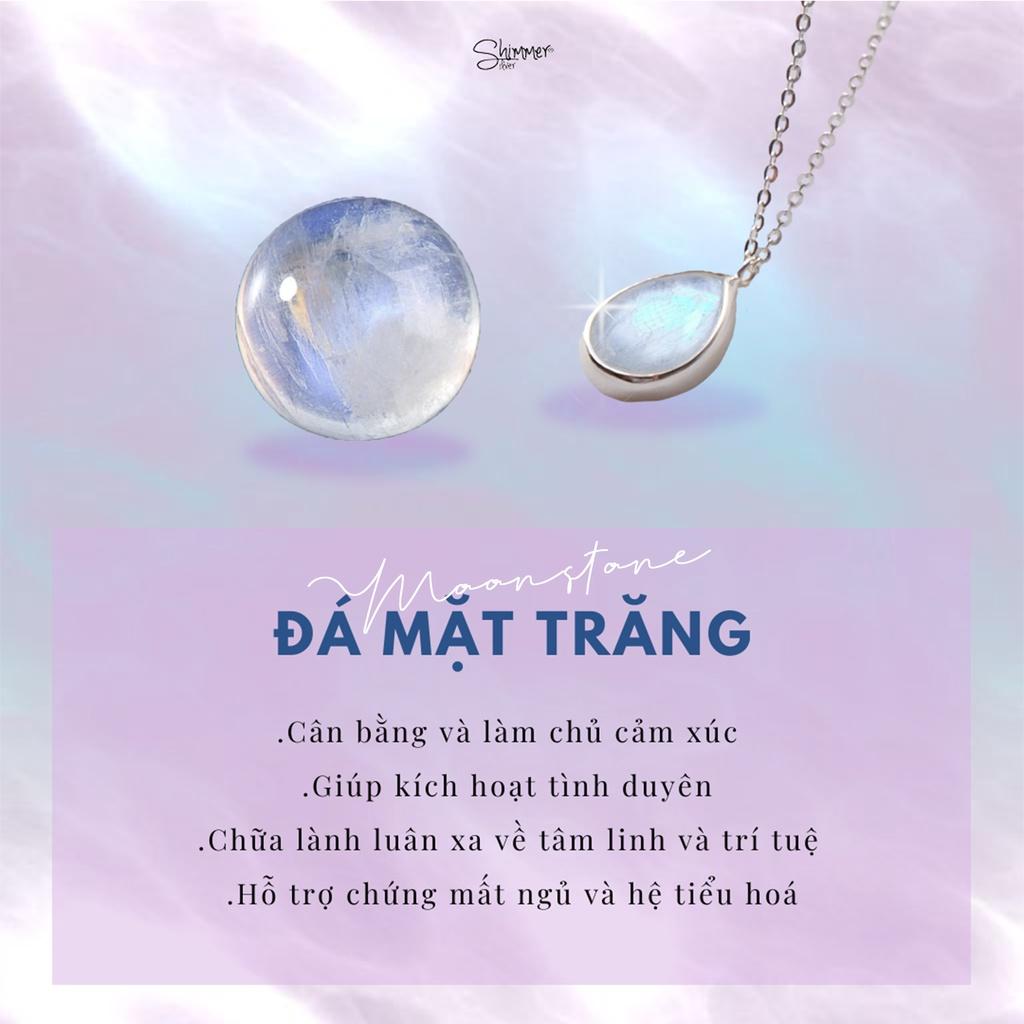 Nhẫn bạc 925 - Nhẫn Basic Stone - Moonstone - Shimmer Silver
