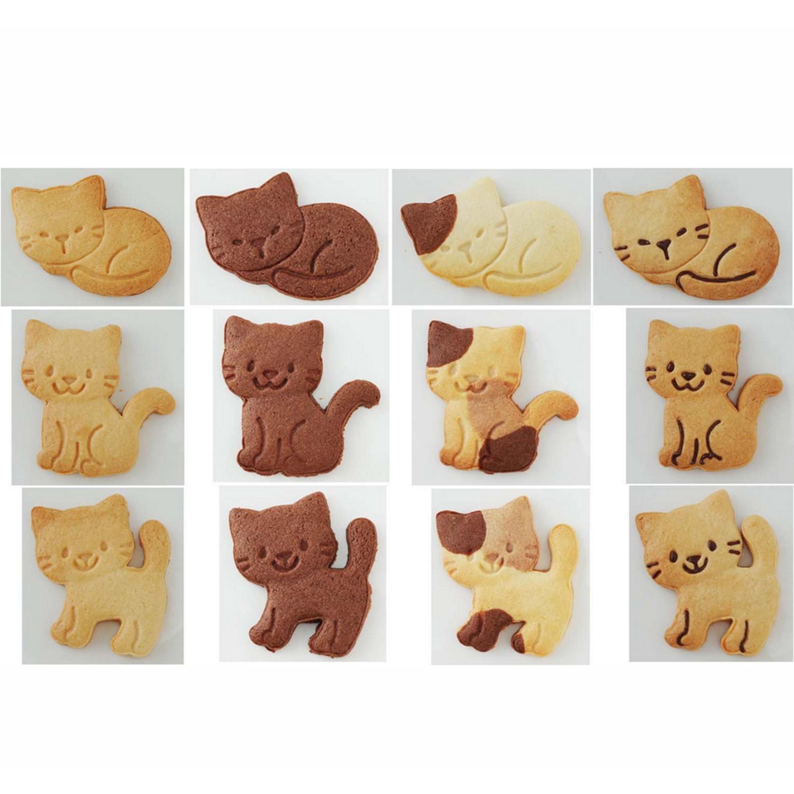 Bô 3 Cái Khuôn Bánh Quy Hình Mèo Dễ Thương DIY