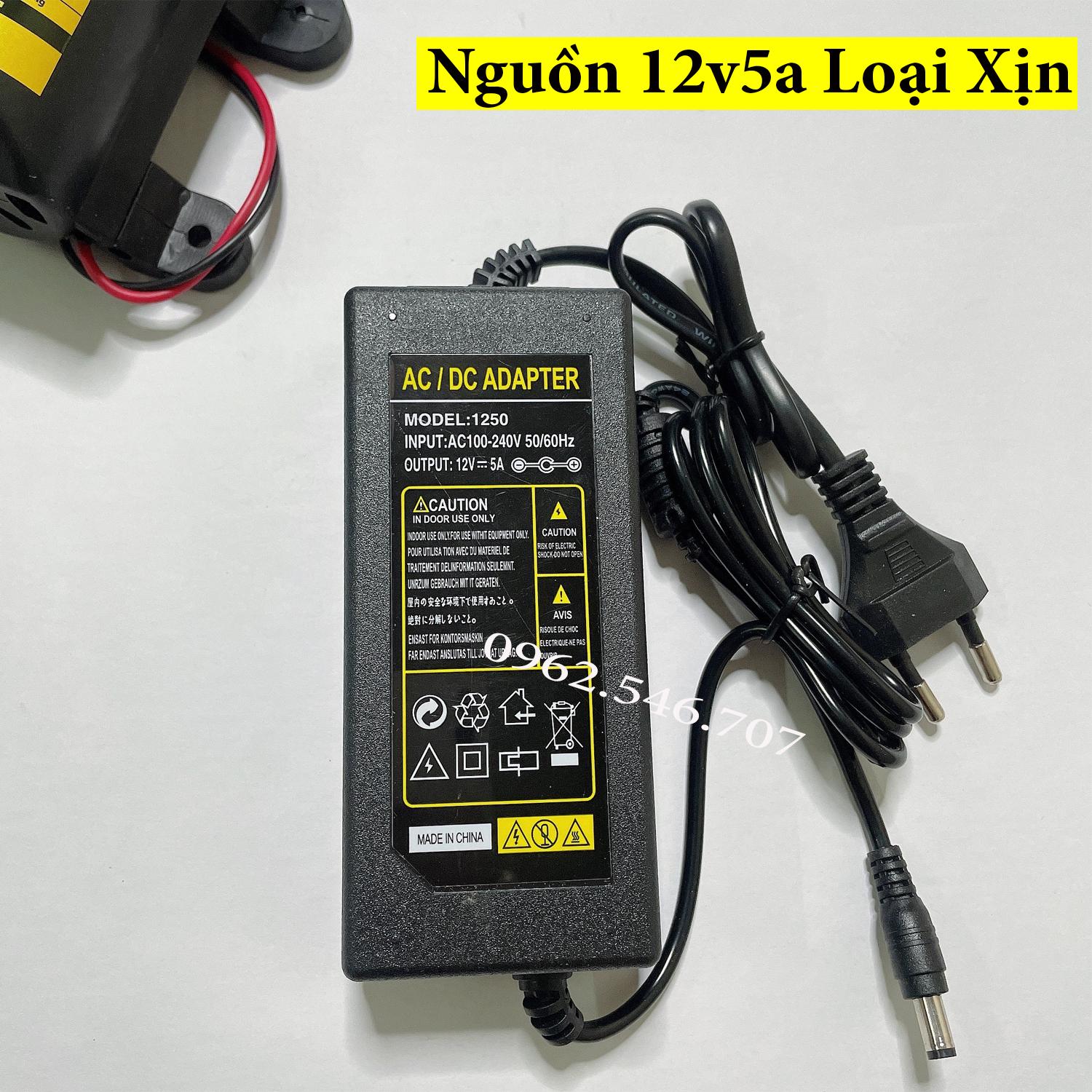 Bơm phun sương 12v tự động ngắt khi khóa đầu ra rửa xe, tưới cây, phun sương Kèm Nguồn 12v5a