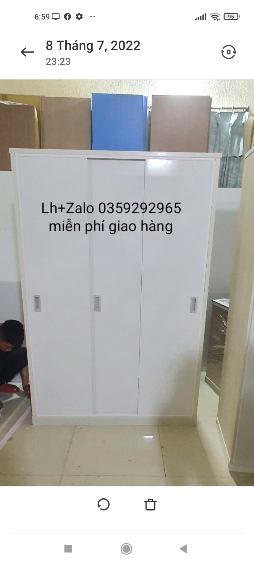 Tủ nhựa đài Loan 3 cánh cửa lùa