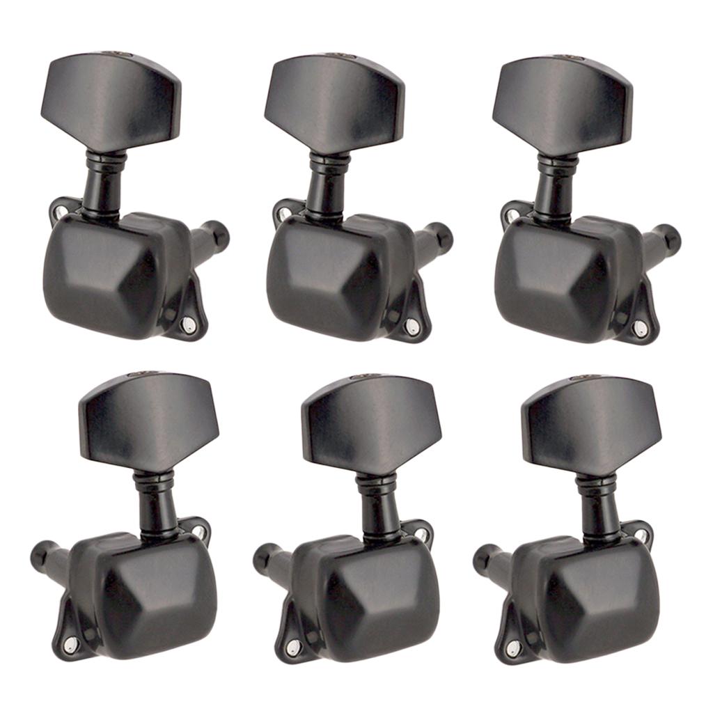 Sunnimix Đen 3L3R Semiclosed Đàn Guitar Chỉnh Chốt Phím Chỉnh Âm Cho Đàn Acoustic Guitar Điện Phần
