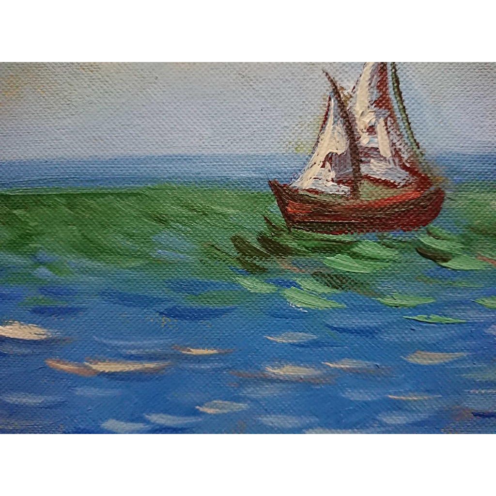 Tranh Sơn Dầu Vẽ Tay 30x40cm - Biển
