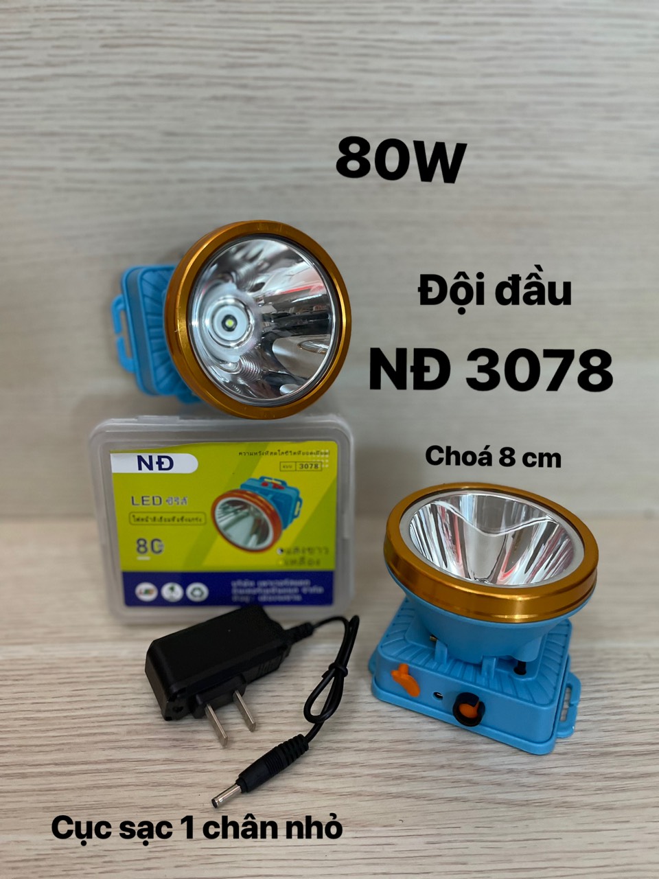 n Pin Đội Đầu Siêu Sáng Chóa 8cm NĐ 3078