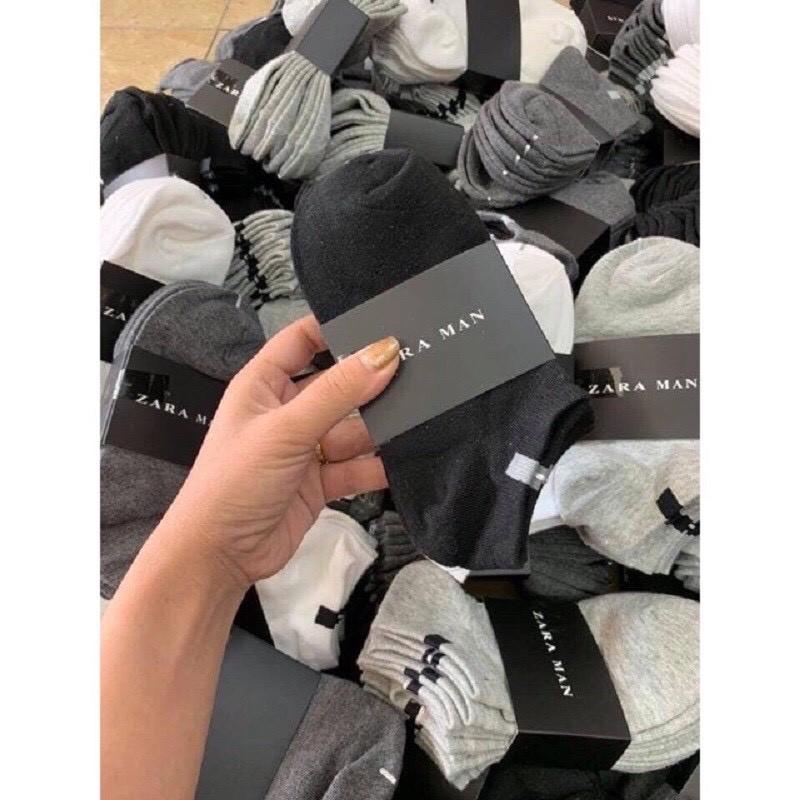Tất Nam Nữ Trơn Cổ Ngắn Vớ Nam Thời Trang Cao Cấp Chất Cotton 100% Co Giãn Thấm Hút GC25