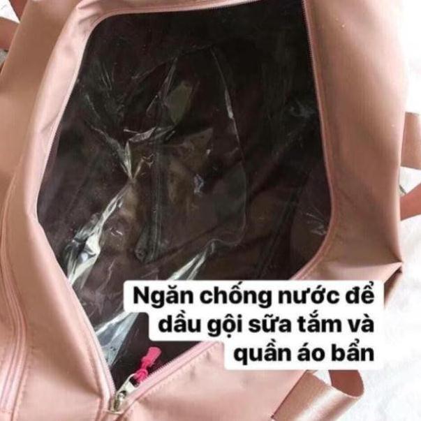 TÚI DU LỊCH ĐA NĂNG CÓ Ô ĐỂ GIÀY SZ LỚN 2 MÀU ĐEN HỒNG