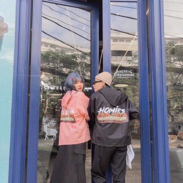 Áo khoác dù nam nữ in homies