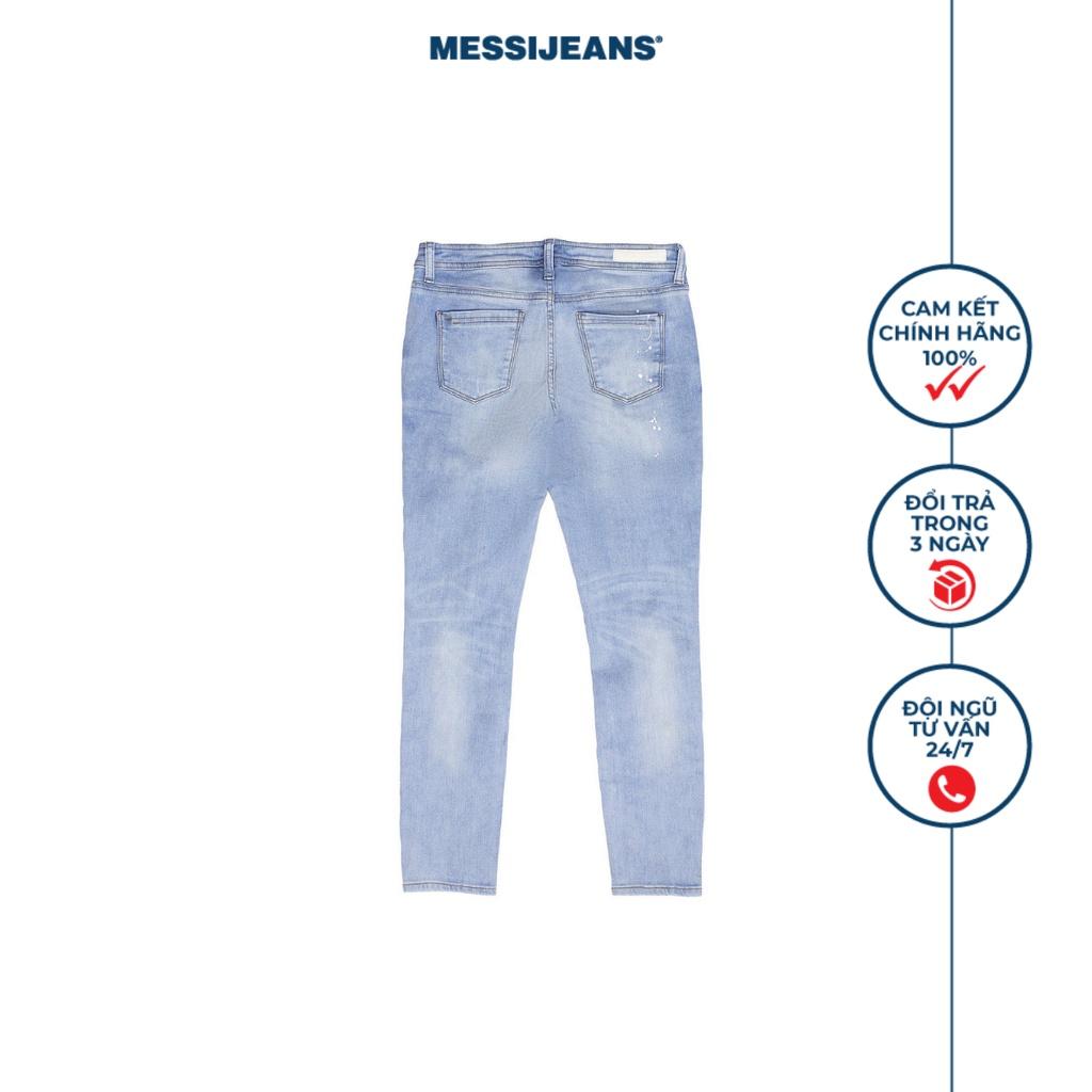 Quần jeans lửng nữ ống ôm màu nhạt MESSI SJW-656-18