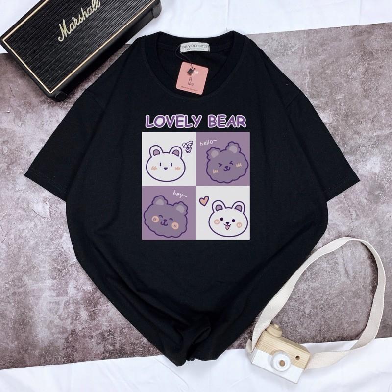 Áo Thun Tay Ngắn UNISEX LOVELY BEAR - Hình chụp thật