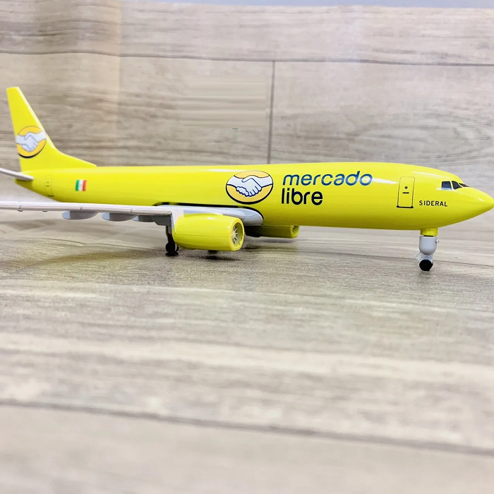 Mô hình máy bay tĩnh Mercado Libre B777 20cm có bánh xe