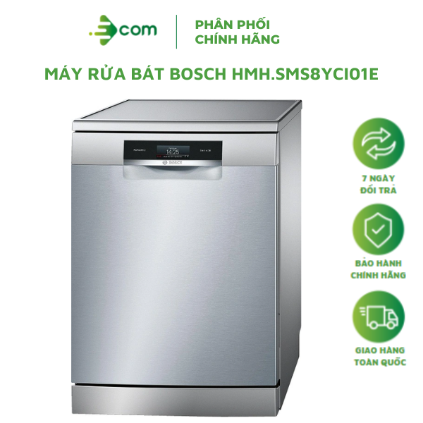 Máy Rửa Bát Độc Lập 14 Bộ BOSCH SMS8YCI01E Seri 8 - Hàng Nhập Khẩu Đức - Made in Germany