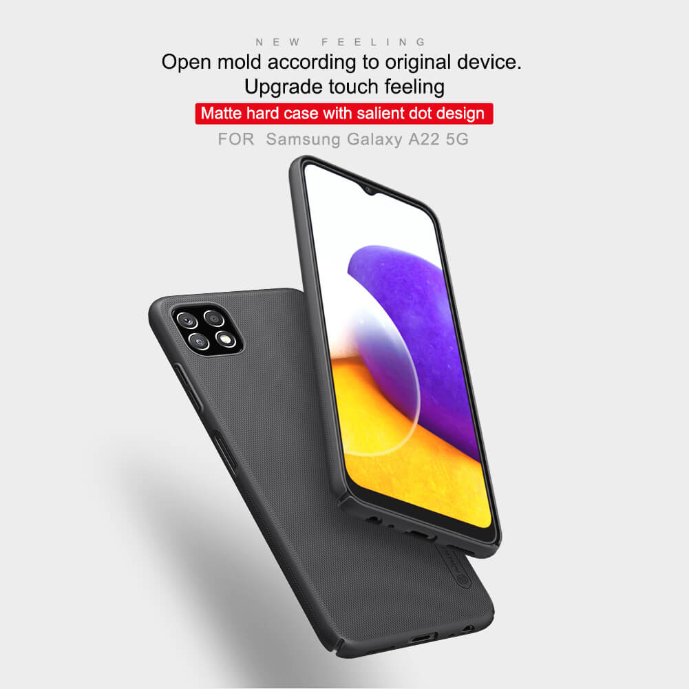 Ốp Lưng Sần chống sốc cho Samsung Galaxy A22 5G hiệu Nillkin Super Frosted Shield - hàng nhập khẩu