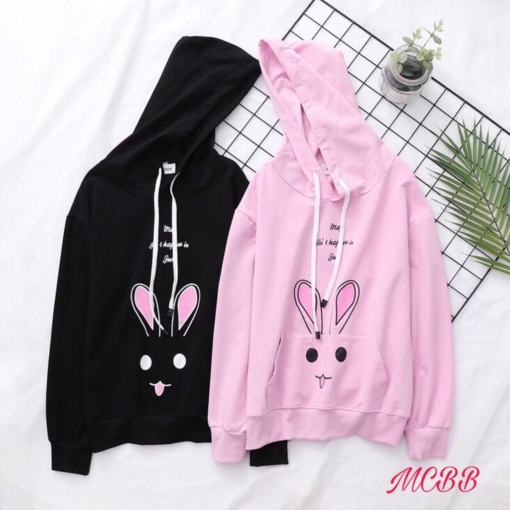 Áo thun hodie tay dài cho bé gái và mẹ chất thun cotton xinh mát có 4 màu như hình