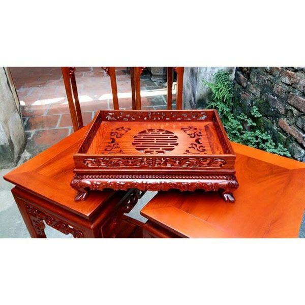 Khay trà gỗ hương loại lớn