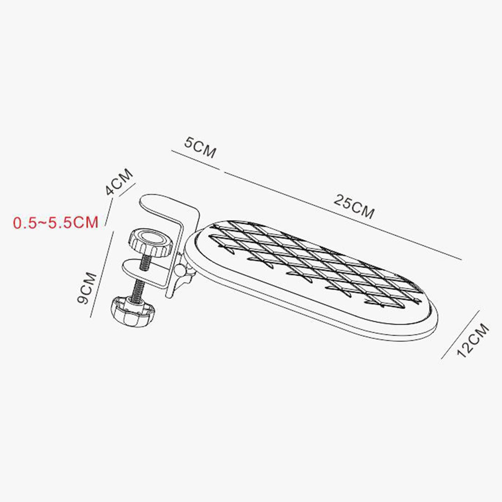 Desk Clamp Platform Desk Arm Rest Support Easy to Attach pad Rests Elbow Cushion Computer Arm Rest for Home and Office Desk Chair