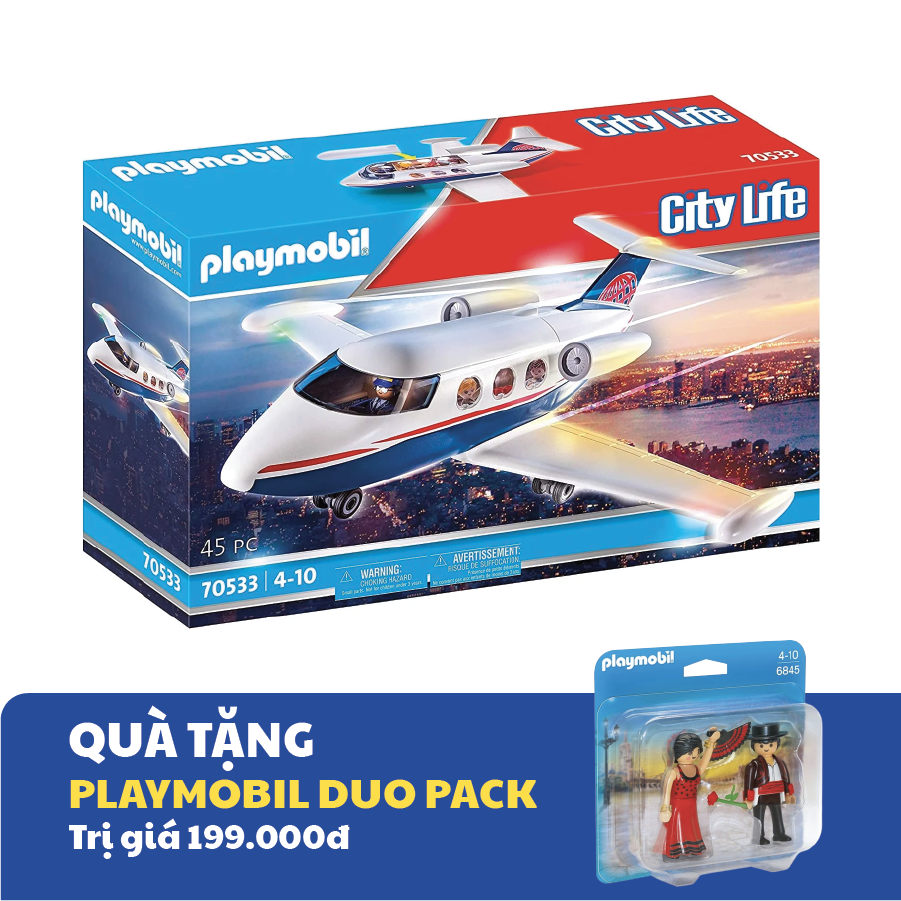 Đồ chơi mô hình Playmobil Máy bay chuyên cơ 45 pcs