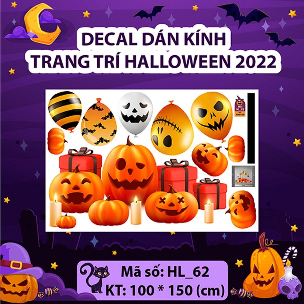 DECAL TRANG TRÍ HALLOWEEN 2022 COMBO ĐÓN MỪNG HALLOWEEN
