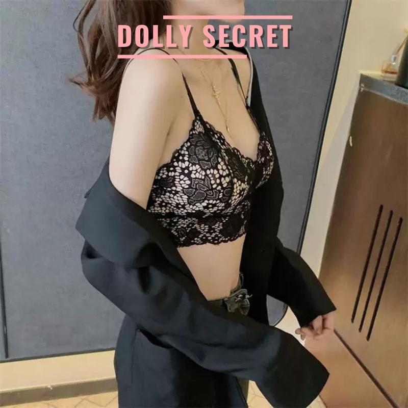 Áo Bra ren nữ hai dây sexy dáng croptop có đệm mút nâng ngực gợi cảm DOLLY SECRET A16