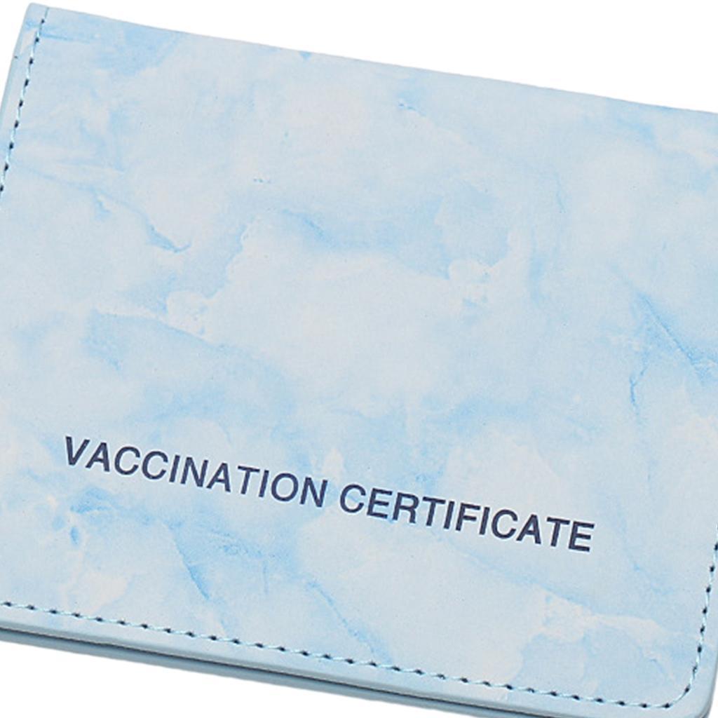 2x Vaccination Card Protective Cover Leather CDC Card Holder Cover holder