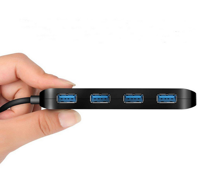 Hub Chia 4 Cổng USB 3.0 Ultra Slim siêu mỏng có công tắc bộ chia cổng USB 3.0