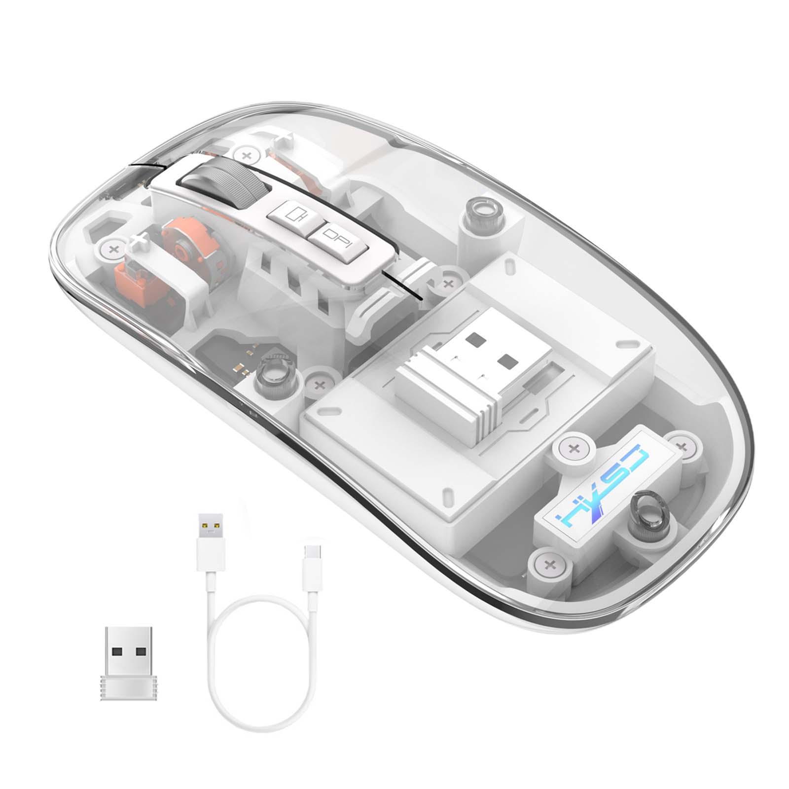 2.4G Wireless Mouse Mute 2.4G BT.1 Mice for Computer Home Use Laptop white