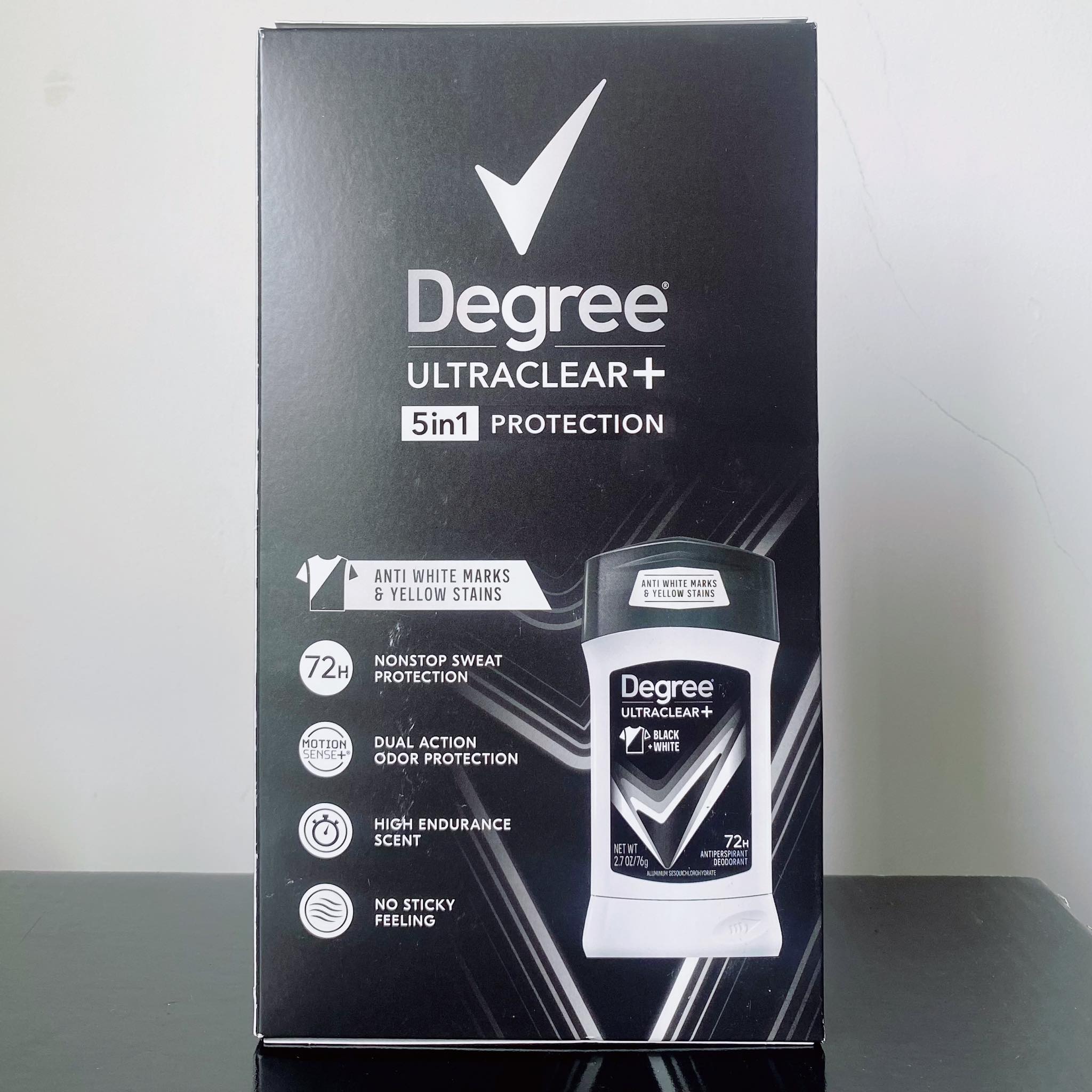 Set 5 Lăn khử mùi nam Degree Men Motionsense Ultra Clear Black White 76g