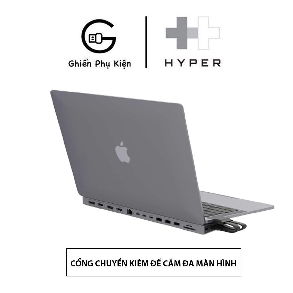 Cổng Chuyển HyperDrive Kiêm Đế Đa Màn Hình 4K60HZ 13 Port Multi-Display Dock Station - Hàng Chính Hãng