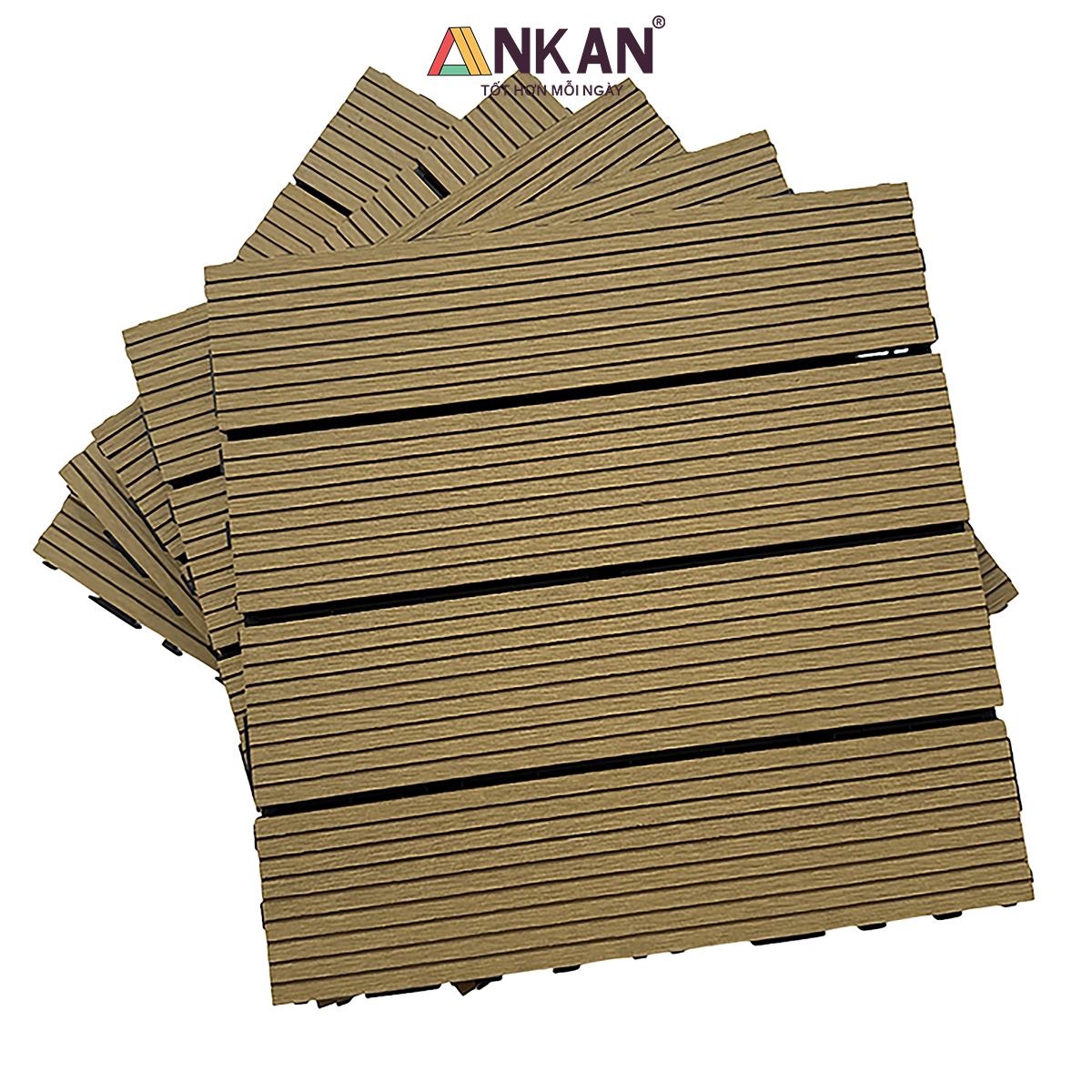 Tấm Lót Sàn Ban Công Composite Ngoài Trời Chống Trơn Chịu Nước Trang Trí Sân Vườn Hiện Đại – Dễ Lắp Đặt, Bền Màu, Không Mối Mọt