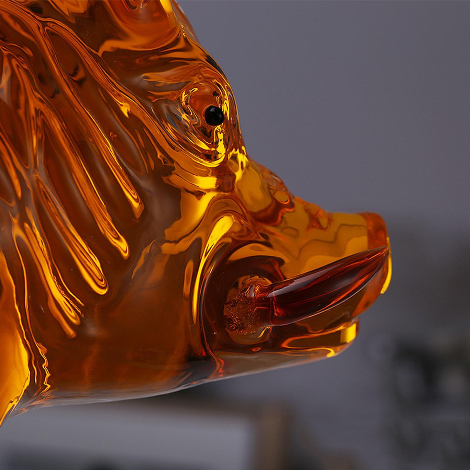 Boar Shaped Wine Decanter Liquor Dispenser Novelty 1000ml for Brandy Vodka