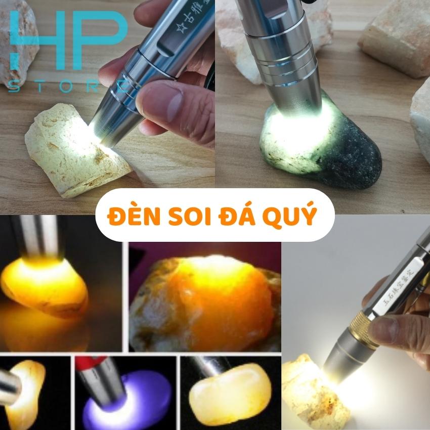 Đèn soi tiền giả, đá, giấy tờ giả, cua gạch, trứng với ánh sáng mạnh, 3 màu tiện dụng, kèm theo bộ sạc USB