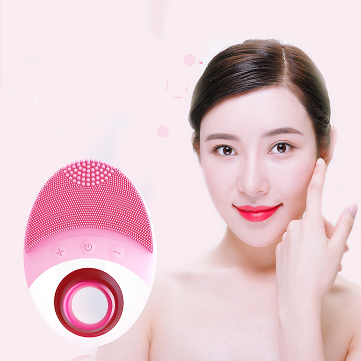 Máy massage mặt - Máy rửa mặt sợi gai silicon mềm mịn kháng khuẩn JJOL-09 ( Màu ngẫu nhiên )