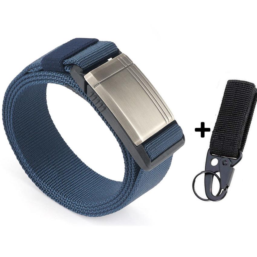 Cao Cấp Nam Dây Cho Quần Hợp Kim Bạc Từ Khóa Vải Thắt Lưng Ngoài Trời Chiến Thuật Thiết Kế Nam Dây Đeo 2020 Hàng Mới Về