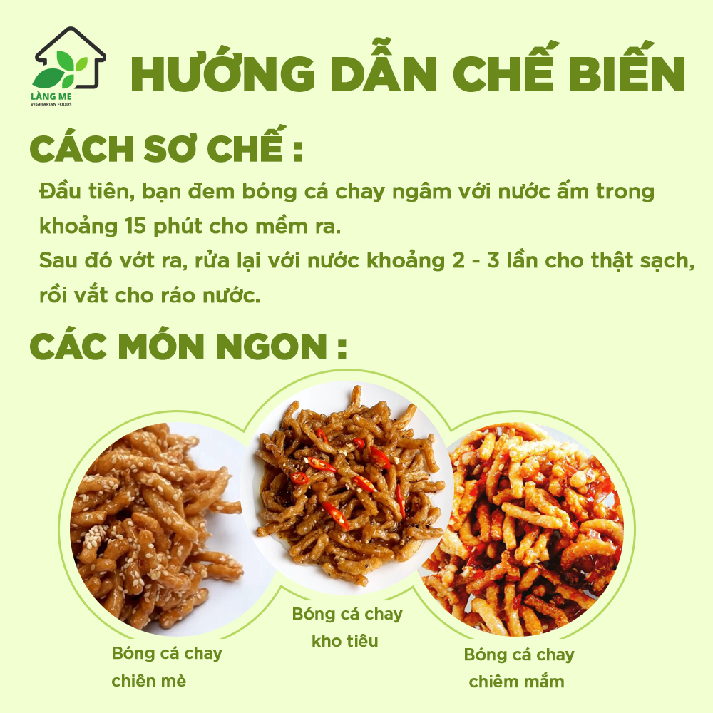 Bóng Cá Chay Loại Ngon ( Thùng 10 kg ), Thực Phẩm Chay Ngon Thành Phần Tự Nhiên Không Chất Bảo Quản Không Biến Đổi Gen Sườn Non Chay Làng Me