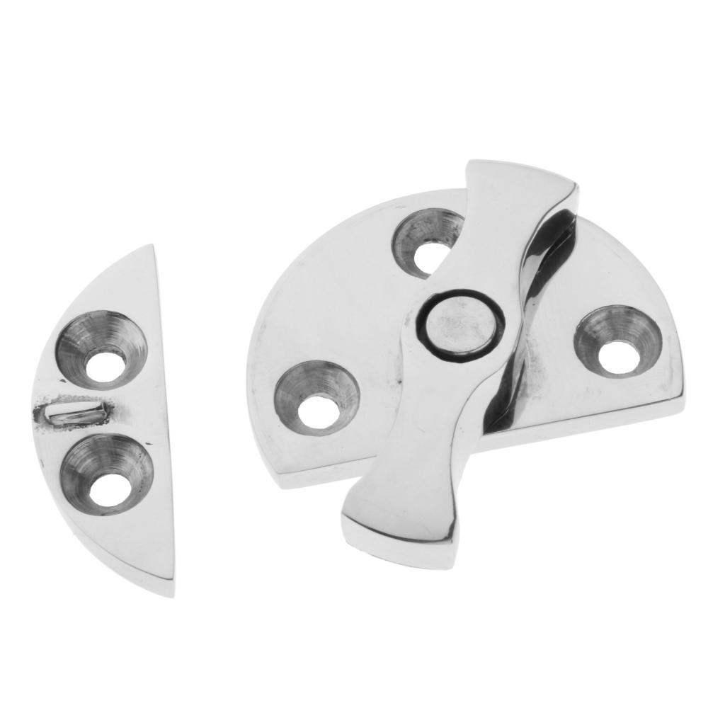 Practical Marine Boat Stainless Steel Twist Lock Round Catch Latch 1.8inch Silver for Boat Marine Easy to Install