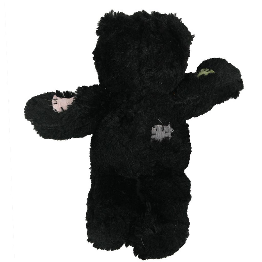 Cute Bear Design Dog Chew Squeaky Plush Toy Pet Bite Resistance Toy Black
