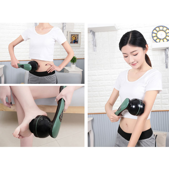 Máy massage cầm tay pin sạc 8 đầu hồng ngoại PULI PL-661DC4 - Điện tử