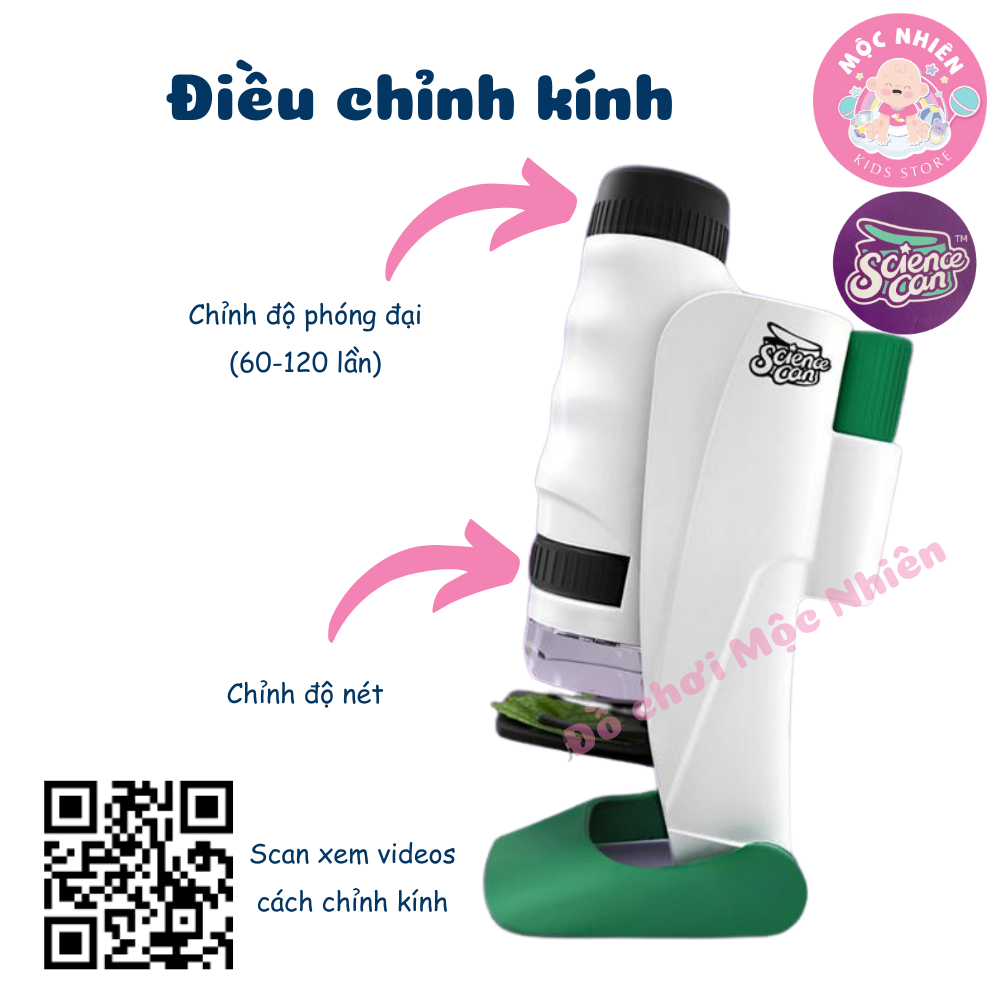 Đồ Chơi Khoa Học Kính Hiển Vi Cầm Tay Chính Hãng TOPBRIGHT - Mộc Nhiên