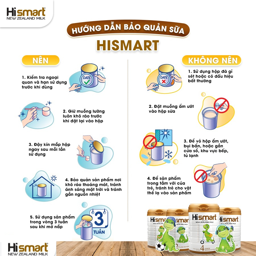 [DATE 1.2023] Combo 2 hộp bột Hismart số 4_Cho bé từ 24 tháng tuổi trở lên - xuất xứ 100% New Zeland - 800g