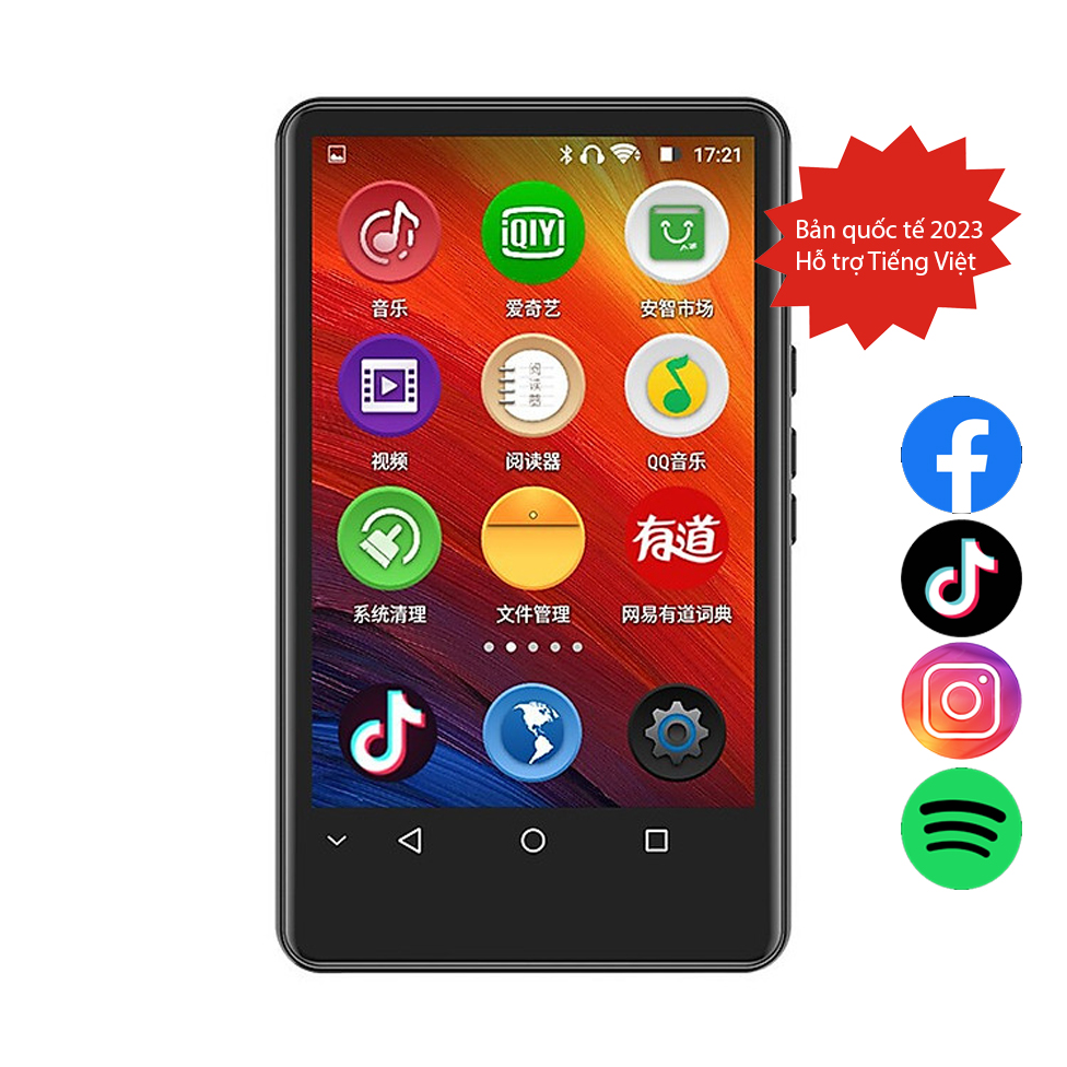 Máy Nghe Nhạc Ruizu H6 Cảm Ứng Hệ Điều Hành Android 5.1 Có Wifi Bluetooth - Hàng Chính Hãng