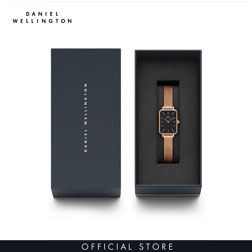 Đồng hồ Nữ Daniel Wellington dây lưới - Quadro Pressed Melrose 20x26mm DW00100432