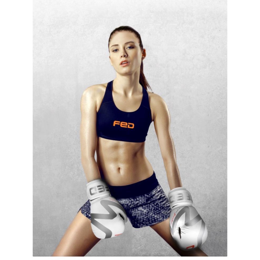 Găng Tay Boxing FED 10oz-6oz cho nam nữ bền đẹp thỏa mái khi tập