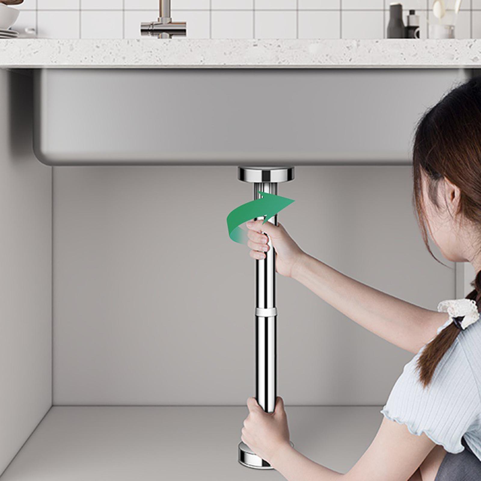 Under The Sink Bracket Stainless Steel Adjustable for Kitchen and Bathroom