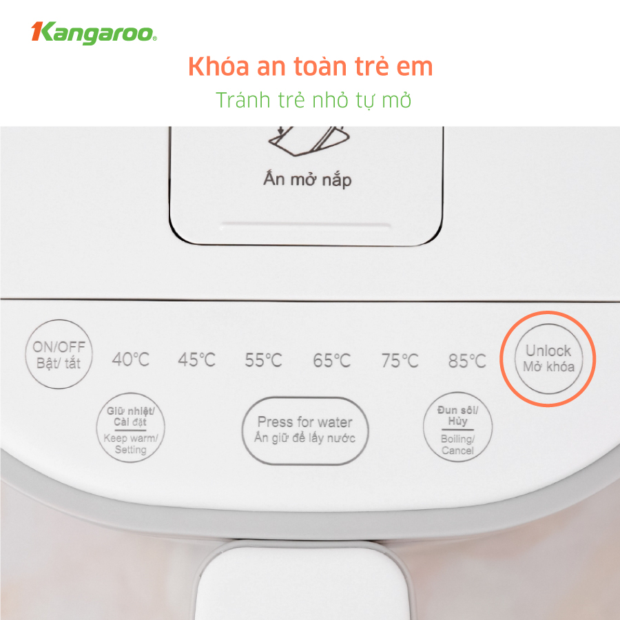 Bình thủy điện Kangaroo KG5K1 5 lít - Hàng chính hãng