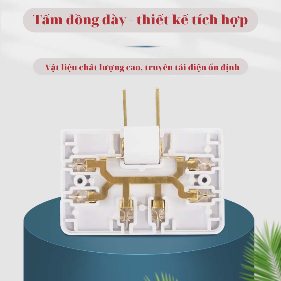 Bộ cắm điện đa năng chuyển đổi chia 3, xoay 180 độ - Hàng chính hãng, Giao màu ngẫu nhiên