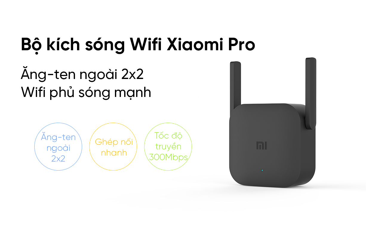 Bộ Kích Sóng Wifi Xiaomi Repeater Pro R03 - Hàng Nhập Khẩu