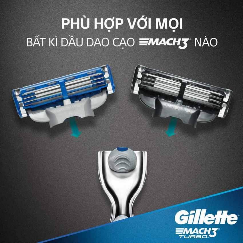 Dao cạo râu Gillette Mach3 Turbo -  Nhẹ nhàng ôm sát các góc cạnh của khuôn mặt mang lại sự tự tin tức thì