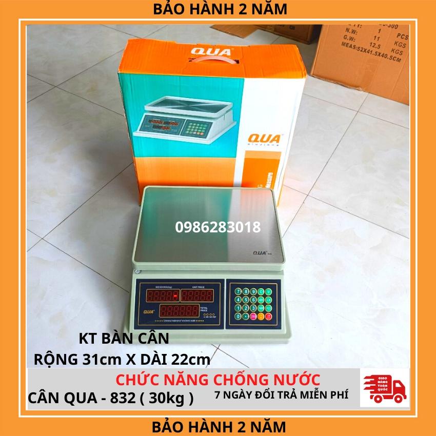 cân điện tử chống nước tính tiền bán hàng hải sản,siêu thị-QUA-832/30KG làm bằng nhựa ABS cao cấp